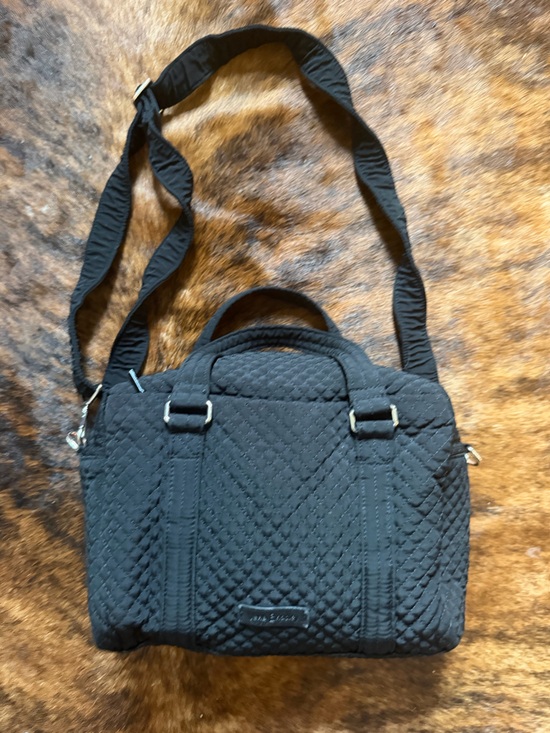 Vera Bradley Handbags - Vera Bradley Iconic 100 Handbag in Classic Black. Microfiber Purse Minimalist